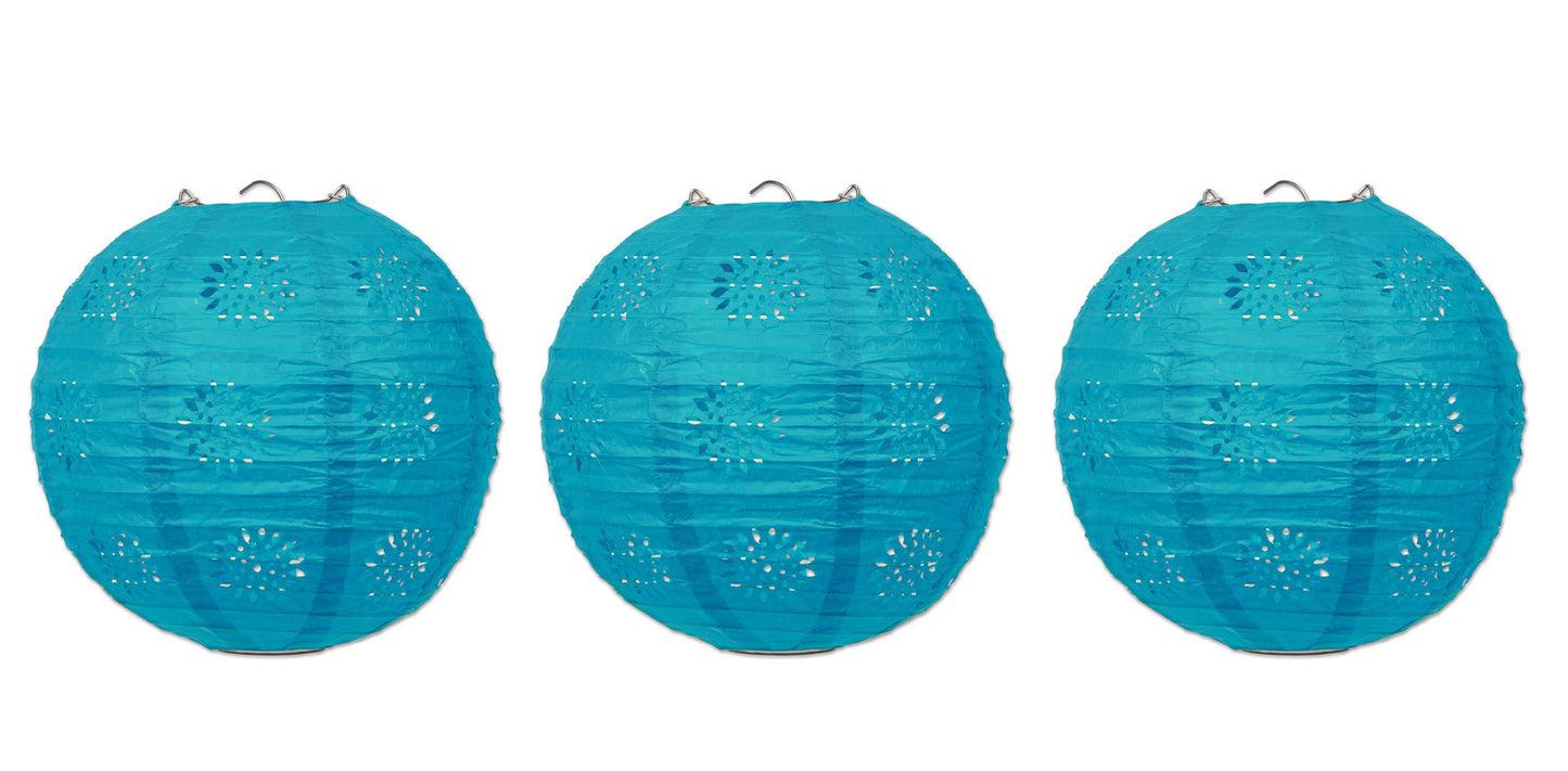 Lace Paper Lanterns - Turquoise