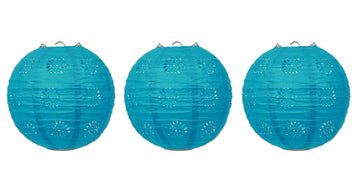 Lace Paper Lanterns - Turquoise