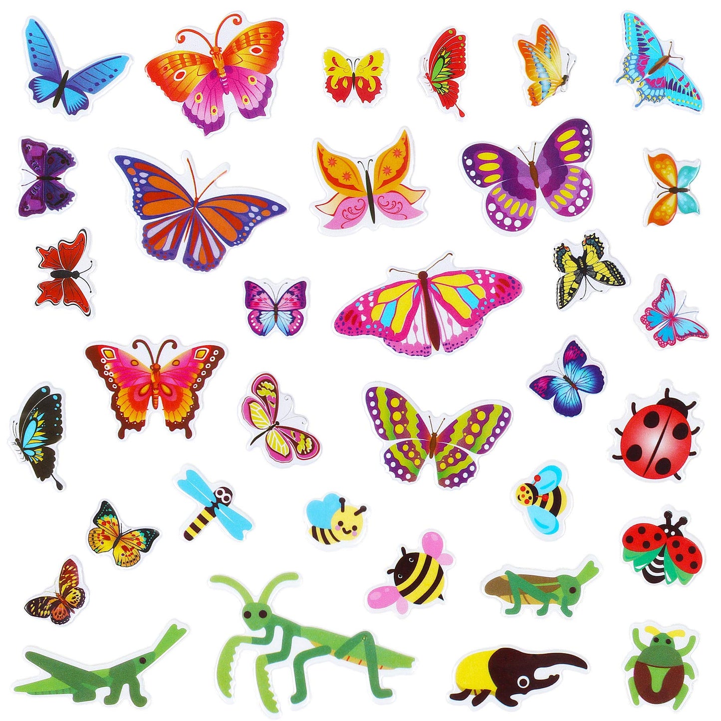 200 Counts 3D Animal Insect Small Stickers Sheets Bulk For Kids Toddlers, Foam Sticker Books For Kids
