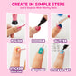Klever Kits Nail Polish Art Kit for Kids, Kid-safe, Non-toxic Materials-Children Nail Studio With Glitter, Stickers Sequins, Str