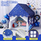 Wilwolfer Space Kids Tent Indoor: With Mat, Star Lights - Kids Play Tent Space Themed Bedroom Decorations Astronaut Toys Rocket