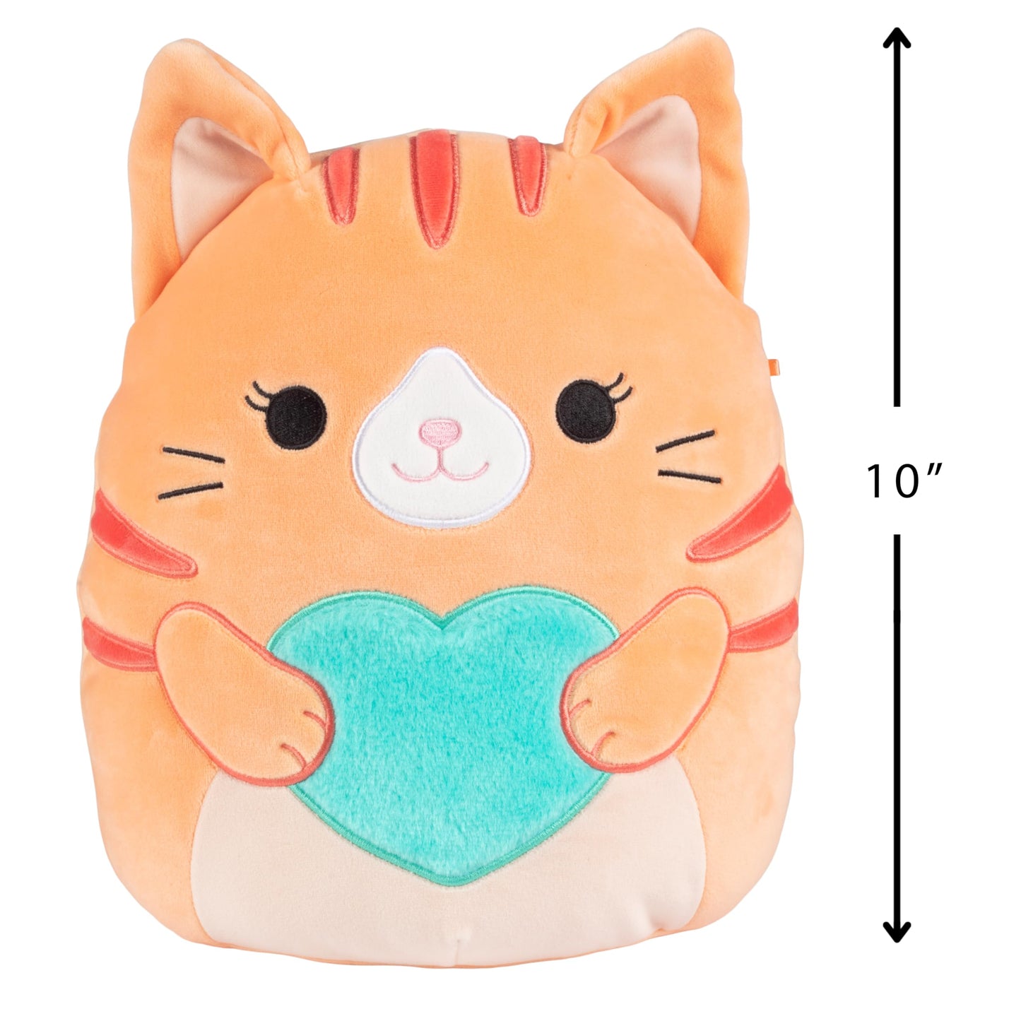 Squishmallows 10" Gigi The Cat Plush - Orange Soft Squishy Kitty Stuffed Animal - Official Kellytoy SQVA01027