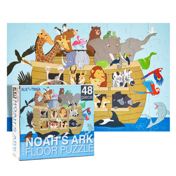 48 Piece Jumbo Floor Puzzle For Kids Ages 3-5 And 4-8, 2X3 Feet Giant Jigsaw Puzzles For Toddler Preschool Learning, Noah'S Ark