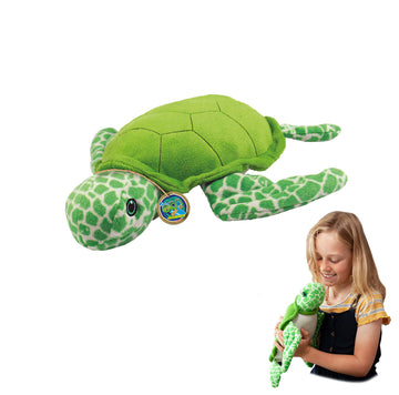 Ecobuddiez - Sea Turtle From Deluxebase. 12 Inch Sea Turtle Plush Toy. Eco Friendly Child Safe Turtle Stuffed Animal Made From R