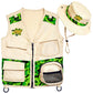 Safari Kidz Outdoor Explorer Kit - Children'S Camouflage Cargo Vest And Hat Set (Green)