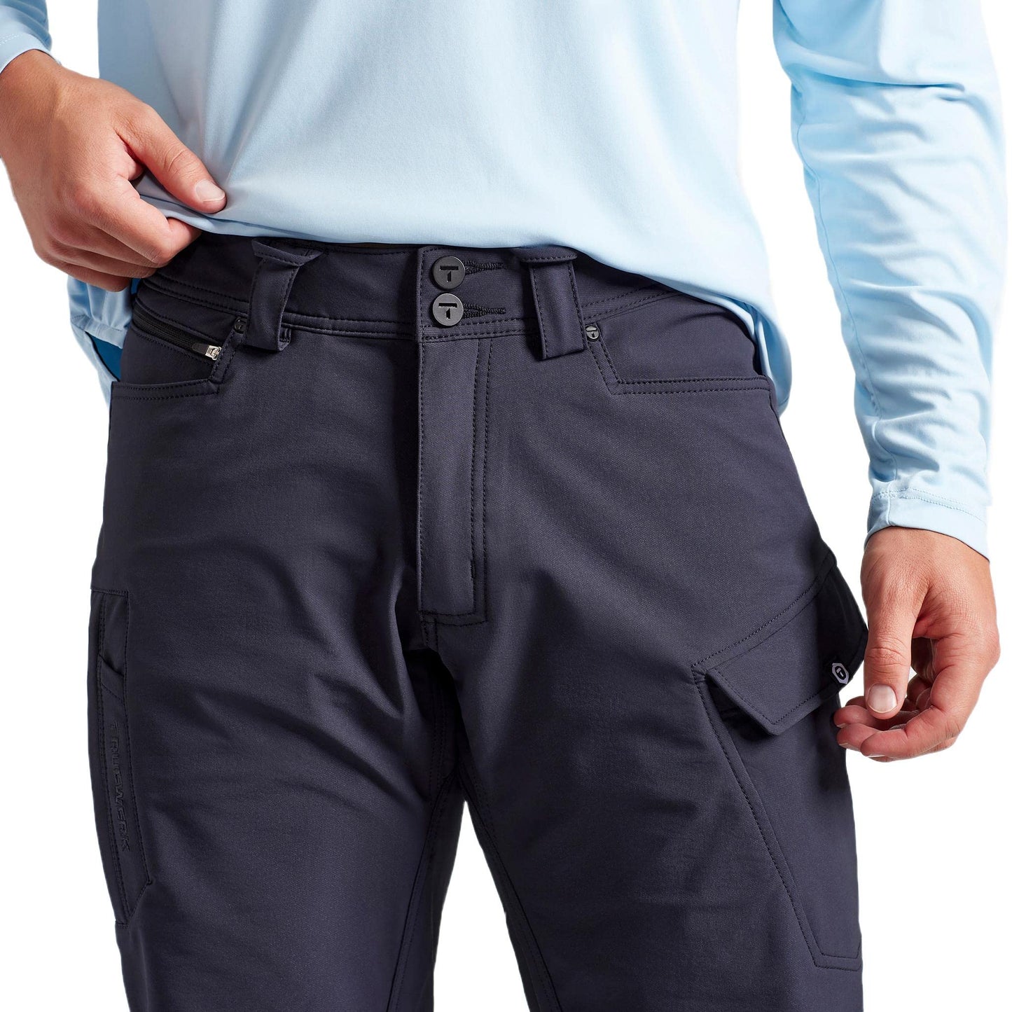TRUEWERK Mens Work Pants - T2 WerkPant Technical Workwear, 30W X 32L Navy