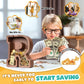 Summidate Wooden Letter Piggy Bank, Extra Thick 9" Capacity for Kids, Alphabet R, Durable Wood, Ideal for Birthdays & Festivals