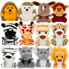 Valentines Day Gifts For Kids - Small Stuffed Animals Bulk - 12 Pcs Mini Plush Animals, 4.5 Inch Cute Jungle Stuffed Animals, Pl
