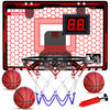 Hoperock Indoor Basketball Hoop, Over The Door Mini Basketball Hoops For Kids, With Led Light And Scoreboard, Birthday Gifts For 5 6 7 8 9 10 11 12 Years Old Boys Girls, Sports Toys