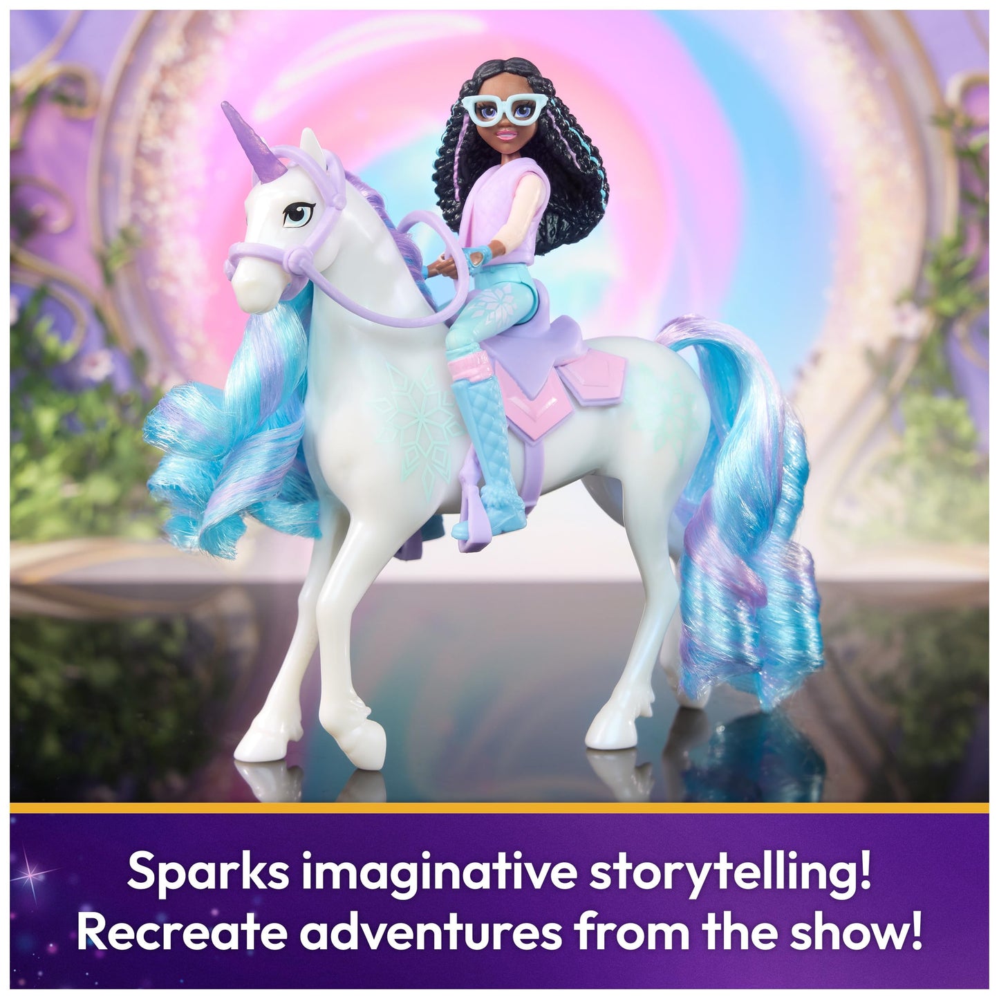 Unicorn Academy, Layla & Glacier Set With 2 Riding Accessories & Hair Styling Tool, Dolls & Unicorn Toys For Girls Ages 4 And Up