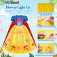 Meland Princess Dress - Light Up Princess Dress Up Clothes For Girls 3-8 Princess Costumes For Girls Toddlers Birthday Gift