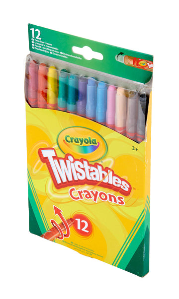 Crayola Twistables Crayons, Multicolor, Pack of 12, Plastic, Model 52-8530-E-000