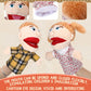 Lenwen 6 Pcs Family Hand Puppet Set 11.8 Inch Family Members Puppets With Movable Mouth Soft Plush Hand Puppet For Boys And Girls Teens Storytelling Play School Teaching Preschool (Light Skinned)