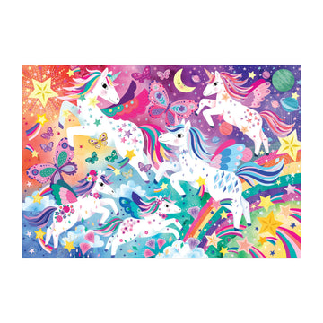Mudpuppy Unicorn Magic - 100 Piece Jigsaw Puzzle With Colorful And Fun Illustrations Of Sparkling Unicorns For Children Ages 5 A