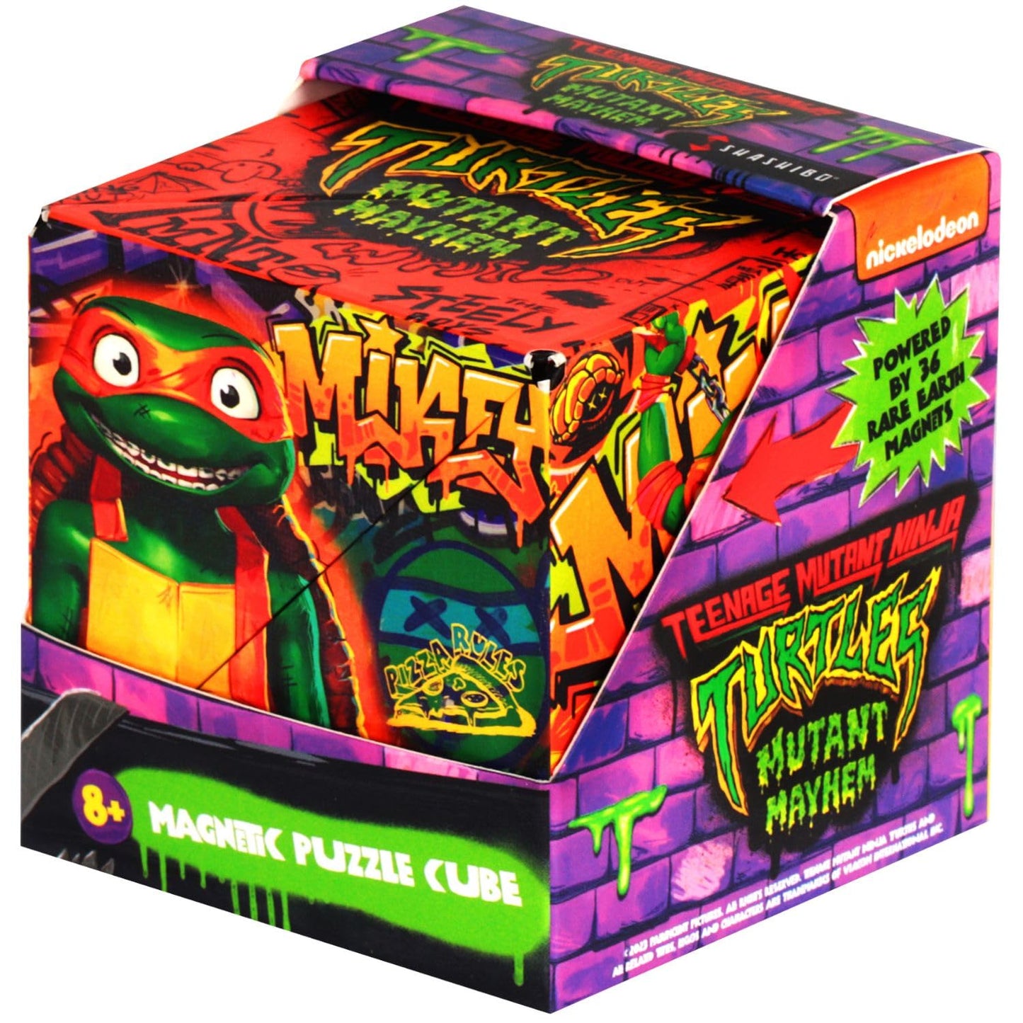 Shashibo Shape Shifting Box - Magnetic Puzzle Cube, Mikey Series 2, Fidget Toy, 36 Rare Earth Magnets, Transforms Into 70+ Shapes