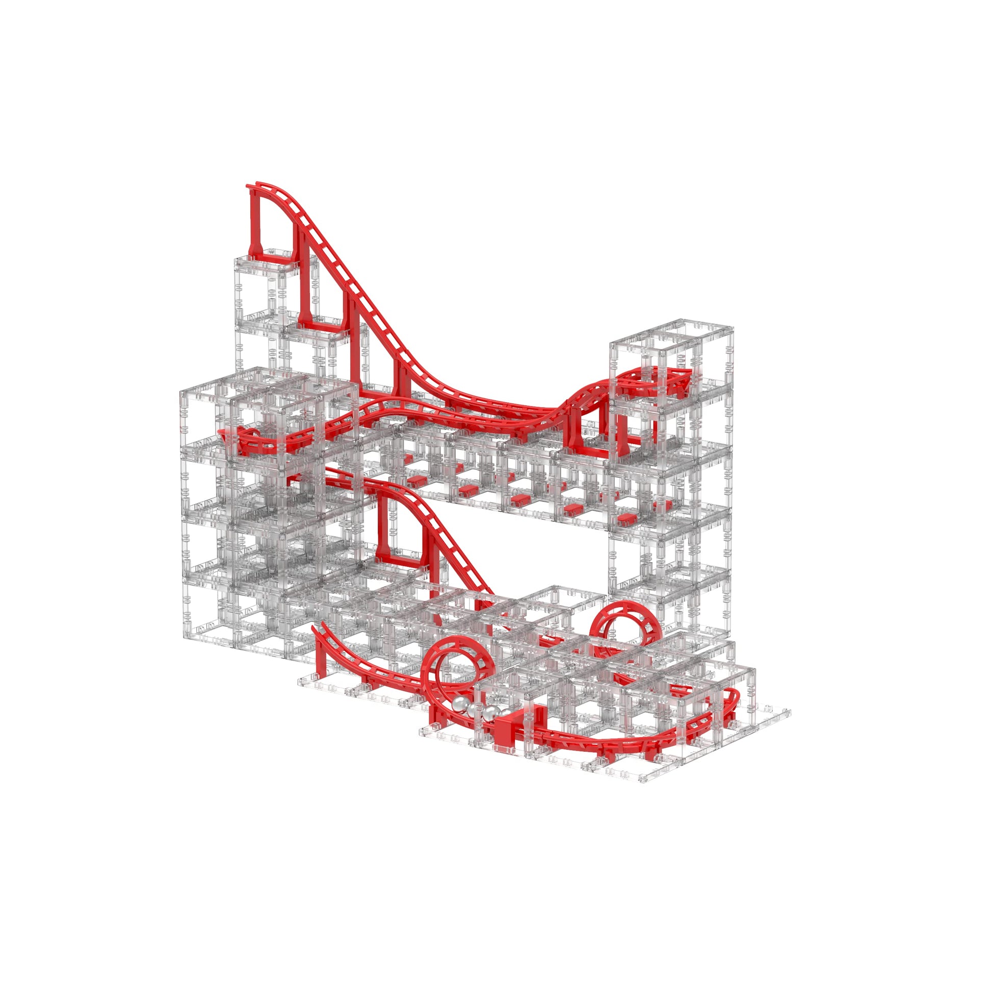 DesignNest MagnetCubes Coaster Cubes, Marble Run - 168Pcs, Roller Coaster Building Set, STEM Toys, Ages 8 Years & Up, Advanced P