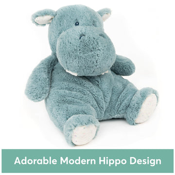 Gund Baby Oh So Snuggly Hippo Large Plush Stuffed Animal For Babies And Infants, Teal, 12.5