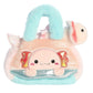 Aurora Fashionable Fancy Pals Peek-A-Boo Axolotl Stuffed Animal - On-The-go Companions - Stylish Accessories - Pink 7.5 Inches
