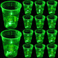 mishunyus 24 Pcs Glow St.Patricks day Cups,St.Patricks Day Party Supplies,Shamrock Party Cups for Party Decorations,Party Favo