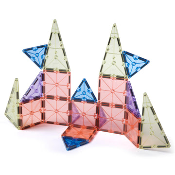 Magna-Tiles Color Shop Pastel 20-Piece Magnetic Construction Set, The Original Magnetic Building Brand