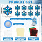 32 Sets Winter Snowflake Suncatchers Craft Kit DIY Window Stained Glass Effect Wintertime Snowflake Paper Crafts Home School Cla