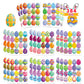 Dujaa 384 Pcs Easter Stickers, Easter Egg Stickers For Kids - Easter Treats For Kids Envelop Seals Easter Basket Stuffers Easter