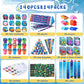 BenLouis Ocean Animals Party Favors - 240Pcs Stampers & Stickers for Kids - School Supplies, Shark & Mermaid Themes, Model BL108
