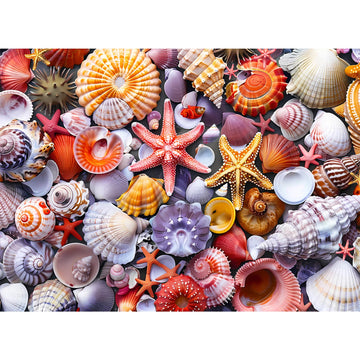500 Pieces Jigsaw Puzzles For Adults-Colorful Beach Shells Puzzle For Adults Children Elderly-Recycled Paper Puzzle 500 Pieces-G
