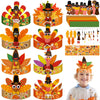 Shyyween 48 Sets Thanksgiving Turkey Craft Kits Fall Thanksgiving Headbands Ornaments Decorations Art Sets DIY Autumn Make a Tur