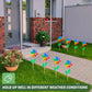 160 Pcs Rainbow Flower Pinwheels 9.84 Inch Plastic Colorful Windmills Garden Pinwheels Flower Wind Spinners With Wood Sticks For
