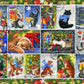 Vermont Christmas Company Christmas Cat Stamps Jigsaw Puzzle 550 Piece