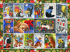Vermont Christmas Company Christmas Cat Stamps Jigsaw Puzzle 550 Piece