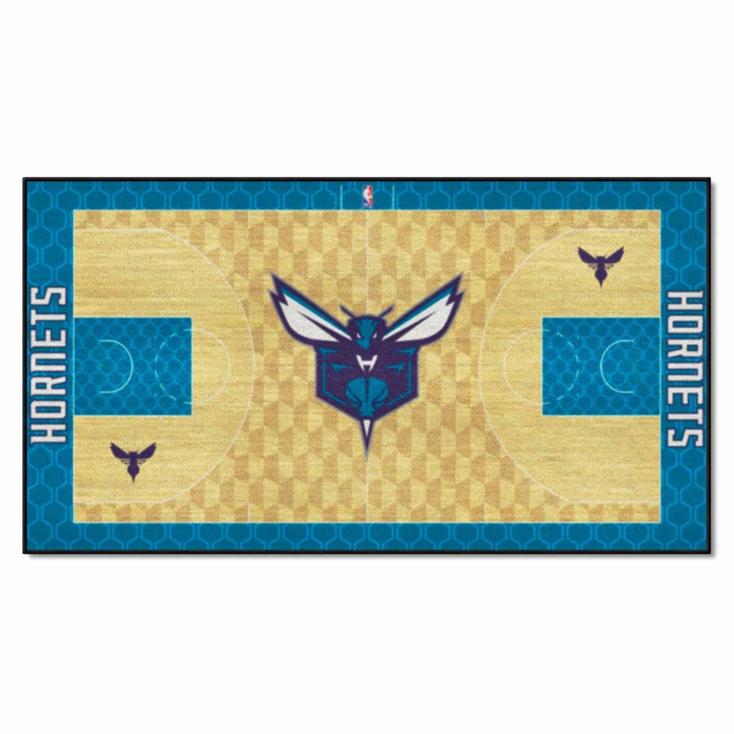 FANMATS 9213 Charlotte Hornets Large Court Runner Rug - 30in. x 54in.