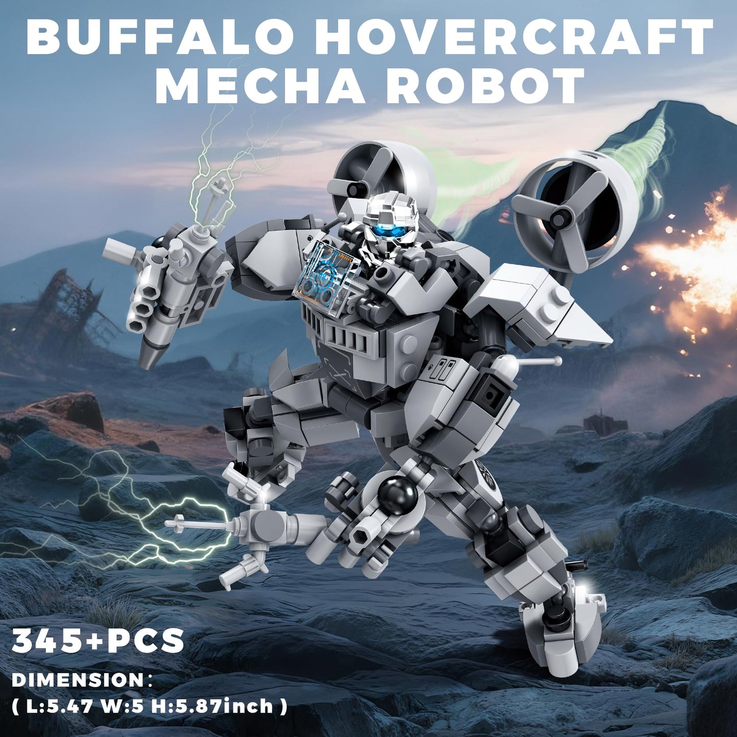 Loyratche Transforming Mech Robot Building Blocks Set  4 Kinds of Destroy Warrior City Mecha with   Cool Creative Robots Toys Gift for Teens Boys 14+ (1448 PCS)