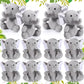 Jenaai 12 Pcs Mini Elephant Stuffed Animals 4 Inches Small Cute Soft Forest Plush Elephant Toys For Boys Girls Baby Shower Decor