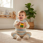 PlanToys Wooden Roller Rattle Toy - Eco-Friendly Montessori Baby Sensory Toy, Medium Size, Bright Color Series, Model 0522000