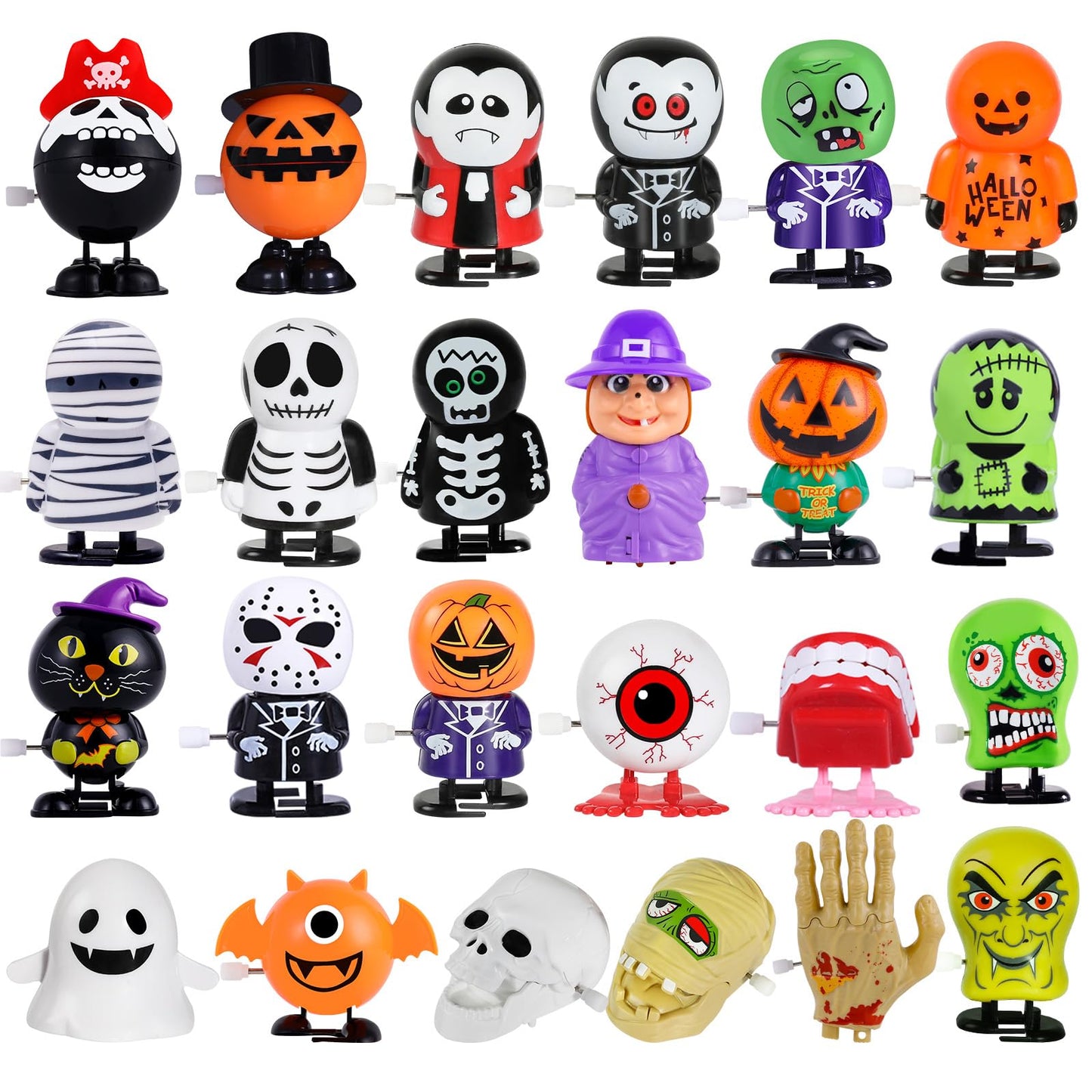Mgparty 24Pack Halloween Wind Up Toys Assortment For Kids Halloween Toy For Goody Bag Filler Halloween Party Favors