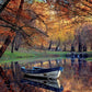 Educa - Boat On The Lake - 2000 Piece Jigsaw Puzzle - Puzzle Glue Included - Completed Image Measures 37.75' X 26.75' - Ages 14+ (19275)