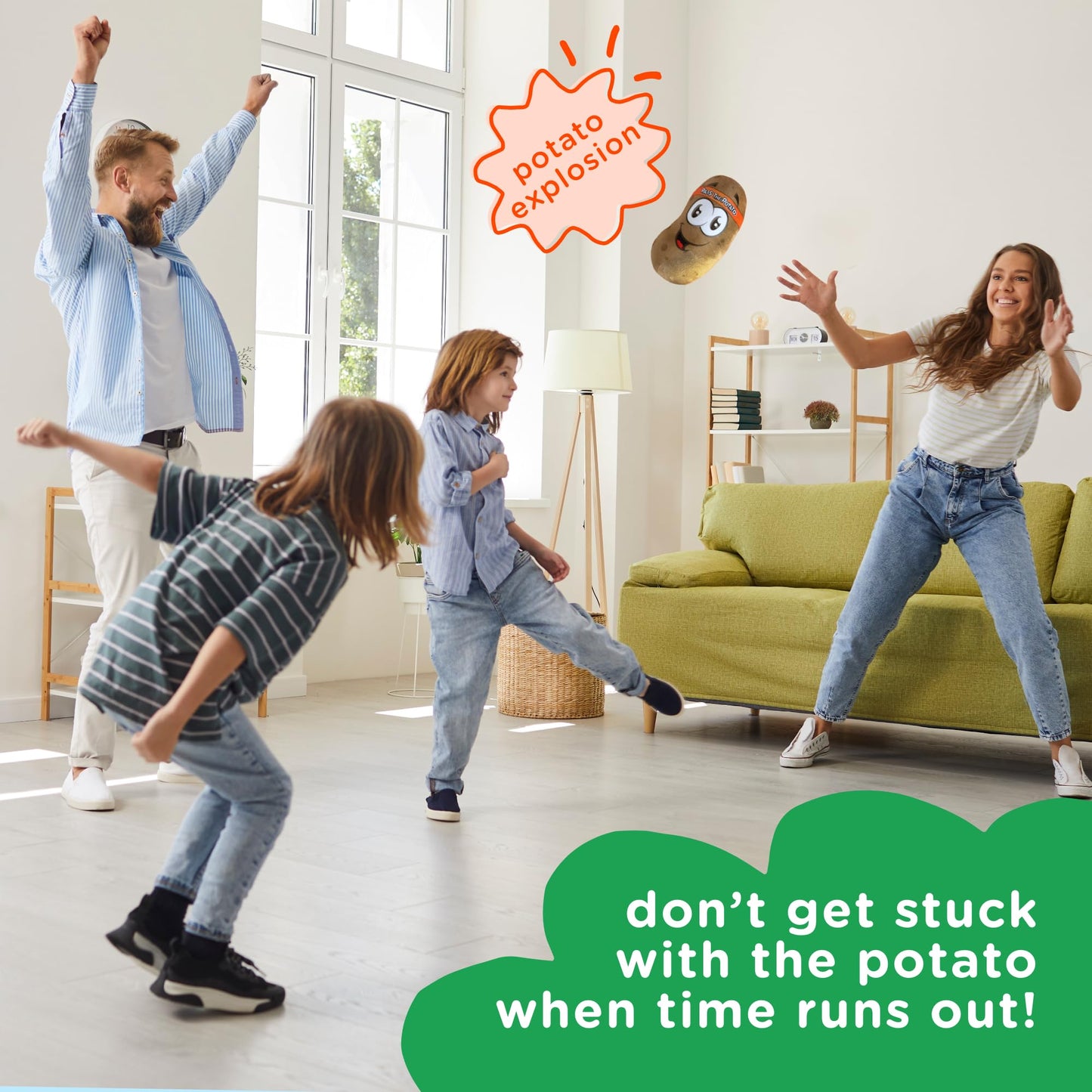 Move2Play, Pass The Potato | Hilariously Wild And Fun Kids Game| Indoor & Outdoor Toy For Kids Ages 4-8, 3, 5, 6, 7+ Year Olds |