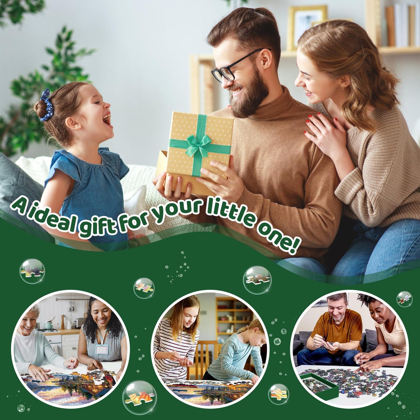 Jigsaw Puzzle for mature-themeds 500 Pieces - 500 Piece Puzzle with Scenic Cabin  Interlocking mature-themed Puzzles  Letter Clues  1:1 Poster  Home Decor Gift | 20.5 x 15 in