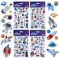 Space Stickers For Kids Toddlers 3D Puffy Stickers For Boys Girls Reusable Foam Stickers Including Planet Stickers Astronaut Stickers Solar System And Outer Space Stickers For Space Themed Party Favors,Goodie Bags Stickers Stuffers For Kids(4 Sheets))