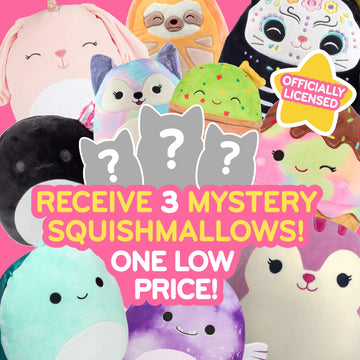 Squishmallows Mystery One 12 & Two 8 3-Squish Value Pack - Get ONE Jumbo & Two Small Jazwares Plush for Less - Collectible Soft