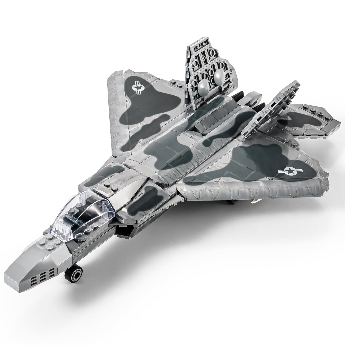 SEMKY Military Series F-22 Raptor Fighter Jet Air Force Building Block Set (626 Pieces) -Building and Military Toys Gifts for Kid and mature-themed
