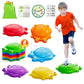 Hyes Stepping Stones For Kids, 8Pcs Non-Slip Toddler Balance Steps Stones, Obstacle Courses Sensory Toys, Coordination Game Gift
