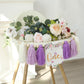 HODIHIWI Handmade Butterfly Flower 1st Birthday High Chair Banner Purple Party Decoration For Girls Boys Wall Hangings Decorativ