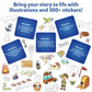 Skillmatics Storybook Art Kit - All My Adventures Art Kit For Kids, Write & Create Adventure Stories, Creative Activity For Boys & Girls, Diy Kit, 300+ Stickers, Gifts For Ages 5, 6, 7, 8, 9, 10