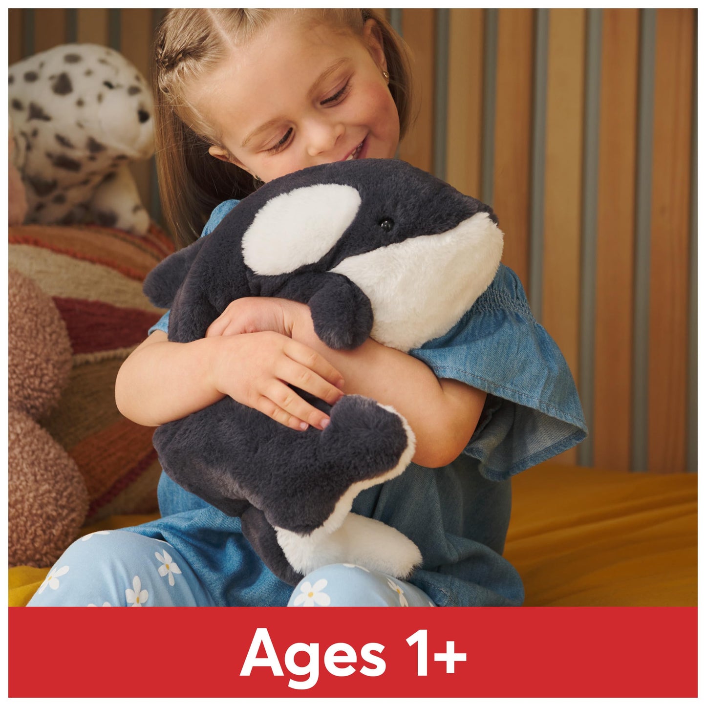 GUND Flynn Orca Whale Plush Stuffed Animal, 10” Black/White, High Quality Materials, Ages 1 and Up, Model 6067462