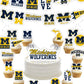 Michigan Party Supplies (42 Pieces) U Of M Party Decorations For Graduation, Football Tailgating, Birthday U Of M Party With Mic
