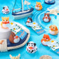 Motionchic 24 Sets Dog Rubber Duckies, Mini Cruise Duck Tag Kit Includes 24 Small Dog Ducks 24 Cruising Tag Cards 24 Rubber Band