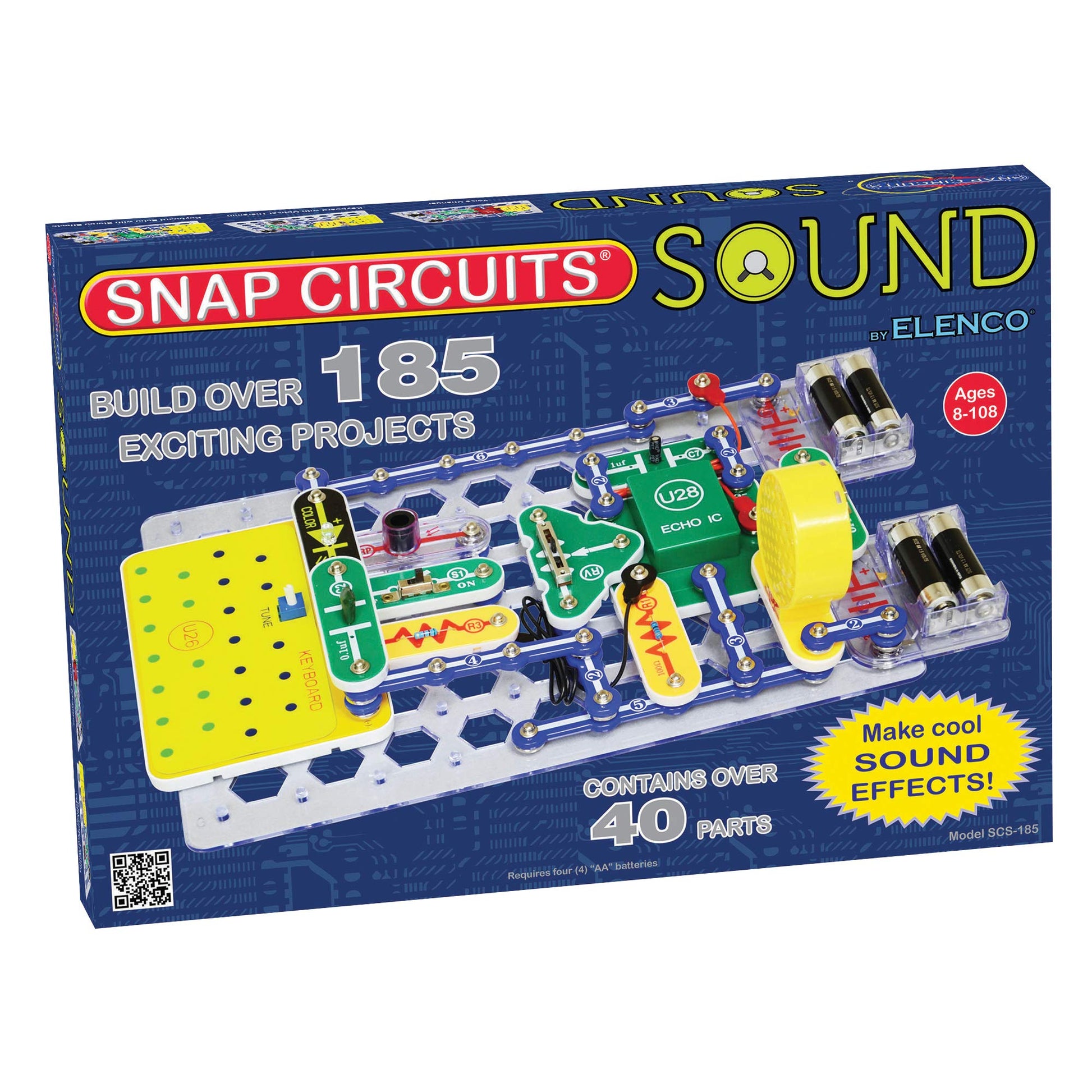 Snap Circuits Sound Electronics Exploration Kit | 185 Fun STEM Projects | 4-Color Project Manual | 40+ Snap Modules | Unlimited 